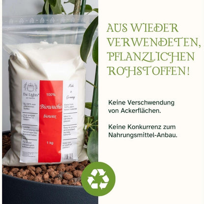 Hochwertiges recyceltes Biowachs für Behälterkerzen