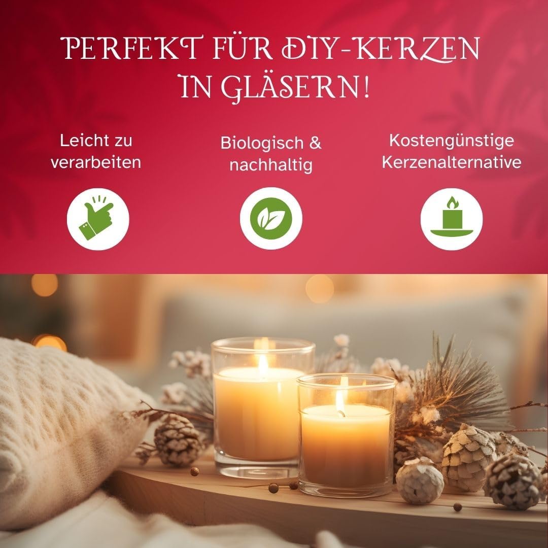 Hochwertiges recyceltes Biowachs für Behälterkerzen