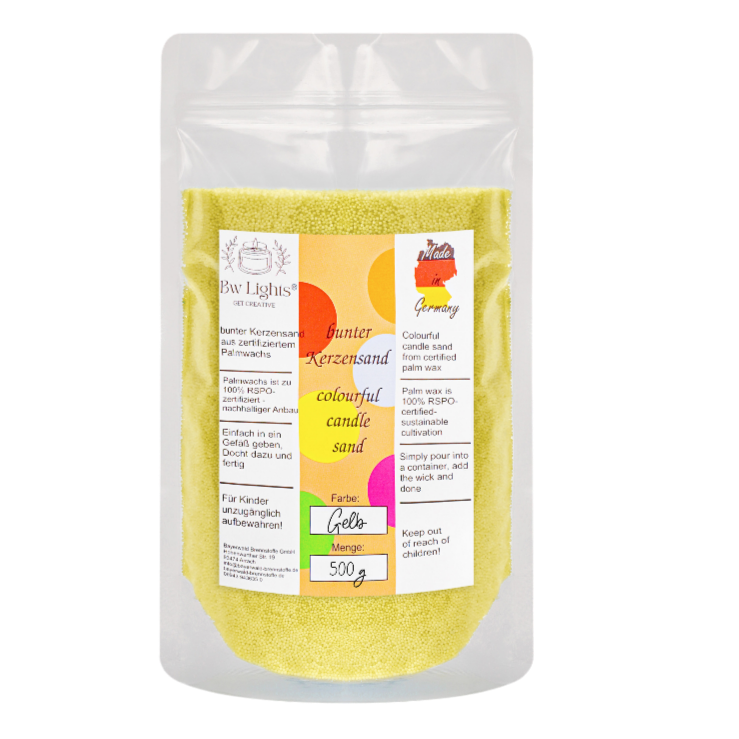 500g Bio Kerzensand in verschiedenen Farben + Dochte