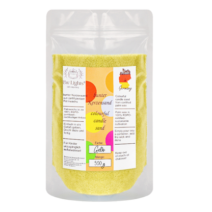 500g Bio Kerzensand in verschiedenen Farben + Dochte
