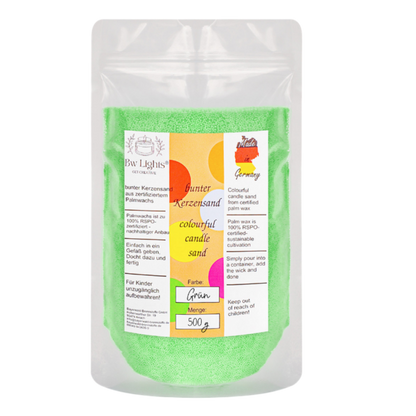 500g Bio Kerzensand in verschiedenen Farben + Dochte