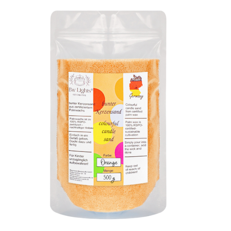 500g Bio Kerzensand in verschiedenen Farben + Dochte
