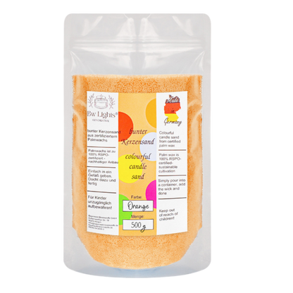500g Bio Kerzensand in verschiedenen Farben + Dochte