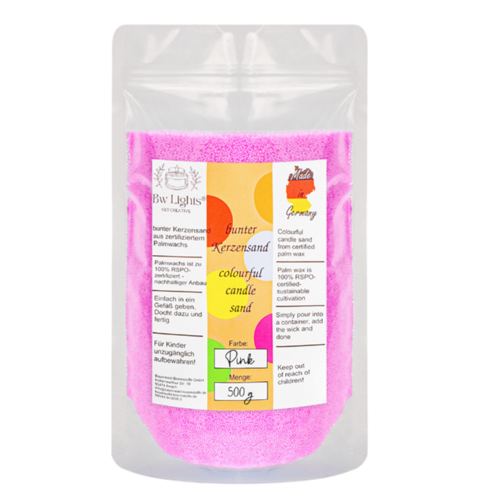 500g Bio Kerzensand in verschiedenen Farben + Dochte