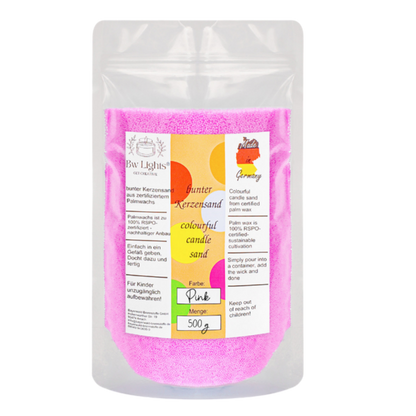 500g Bio Kerzensand in verschiedenen Farben + Dochte