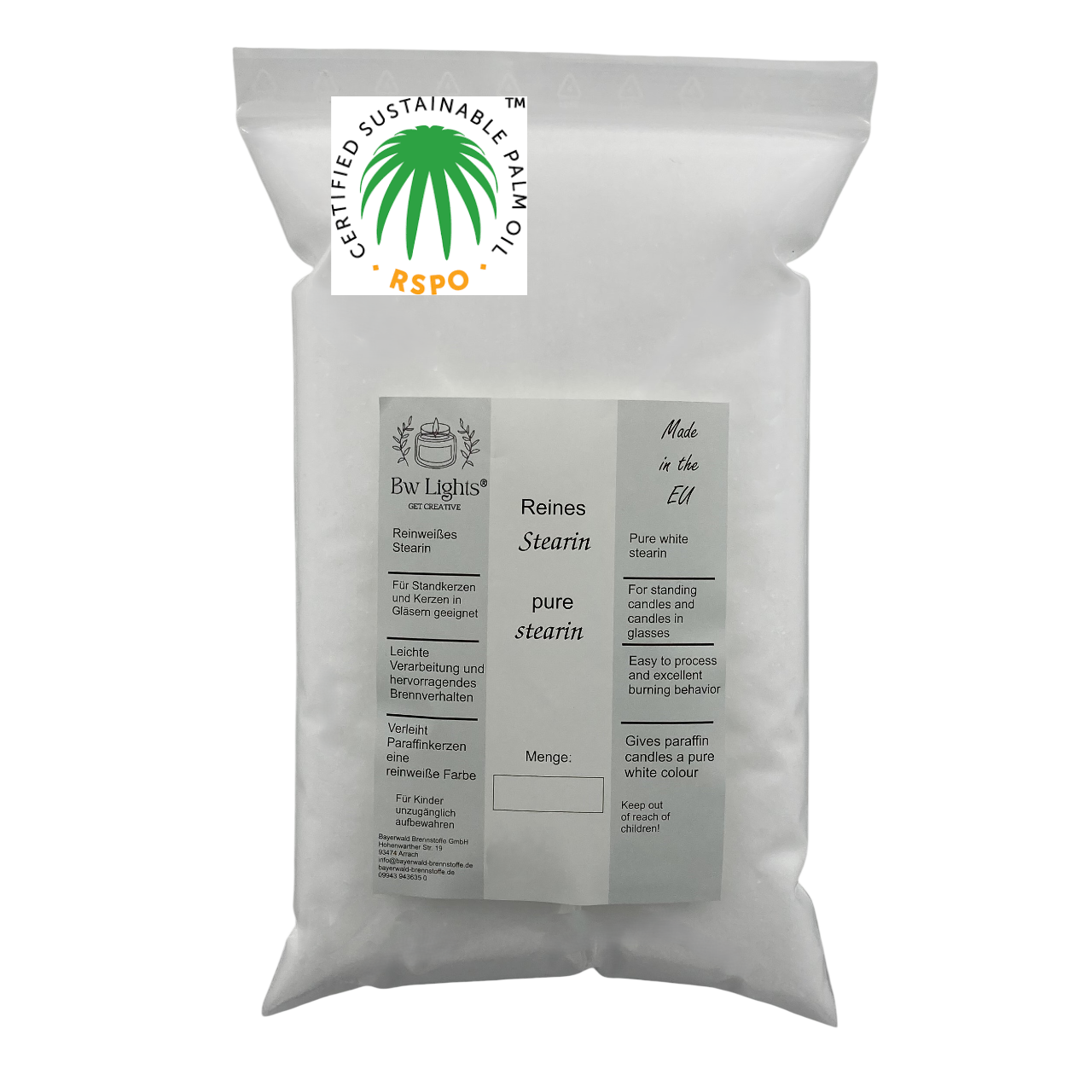 Stearin, RSPO-zertifiziert, als Granulat